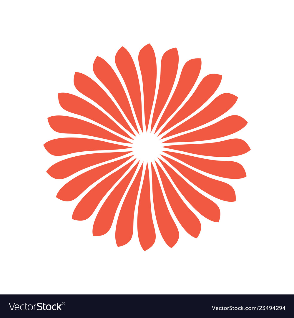 Flower color icon on white background for graphic Vector Image