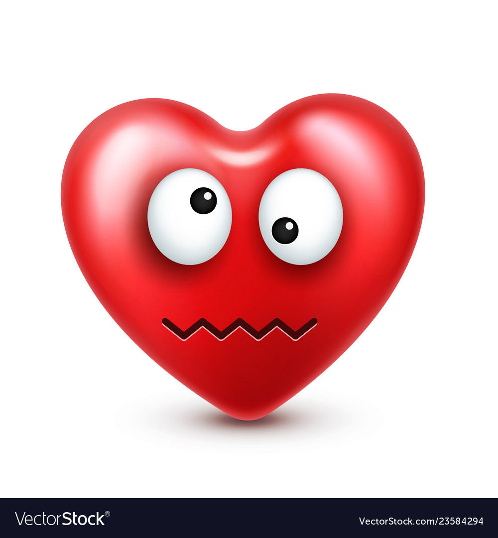 Heart smiley emoji for valentines day Royalty Free Vector