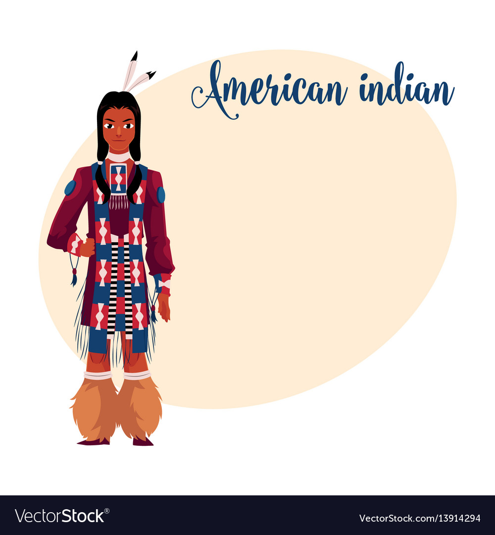Native American Indian Man In Traditional National