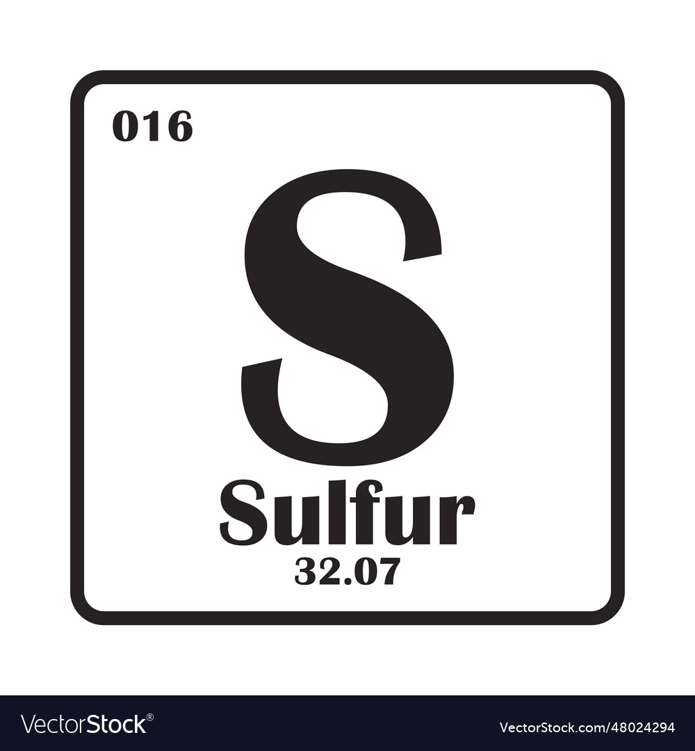 Sulfur element icon