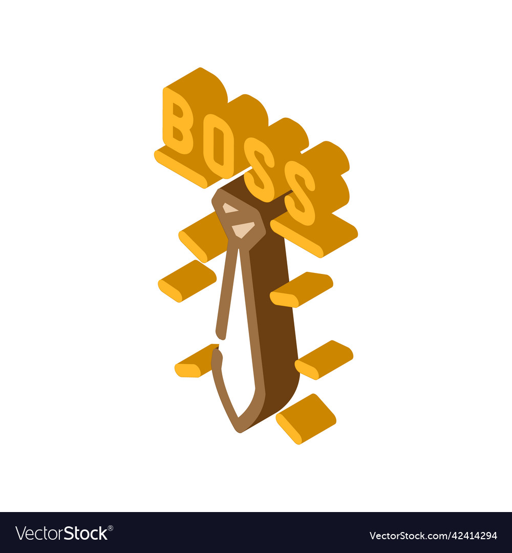 Tie boss accessory isometric icon