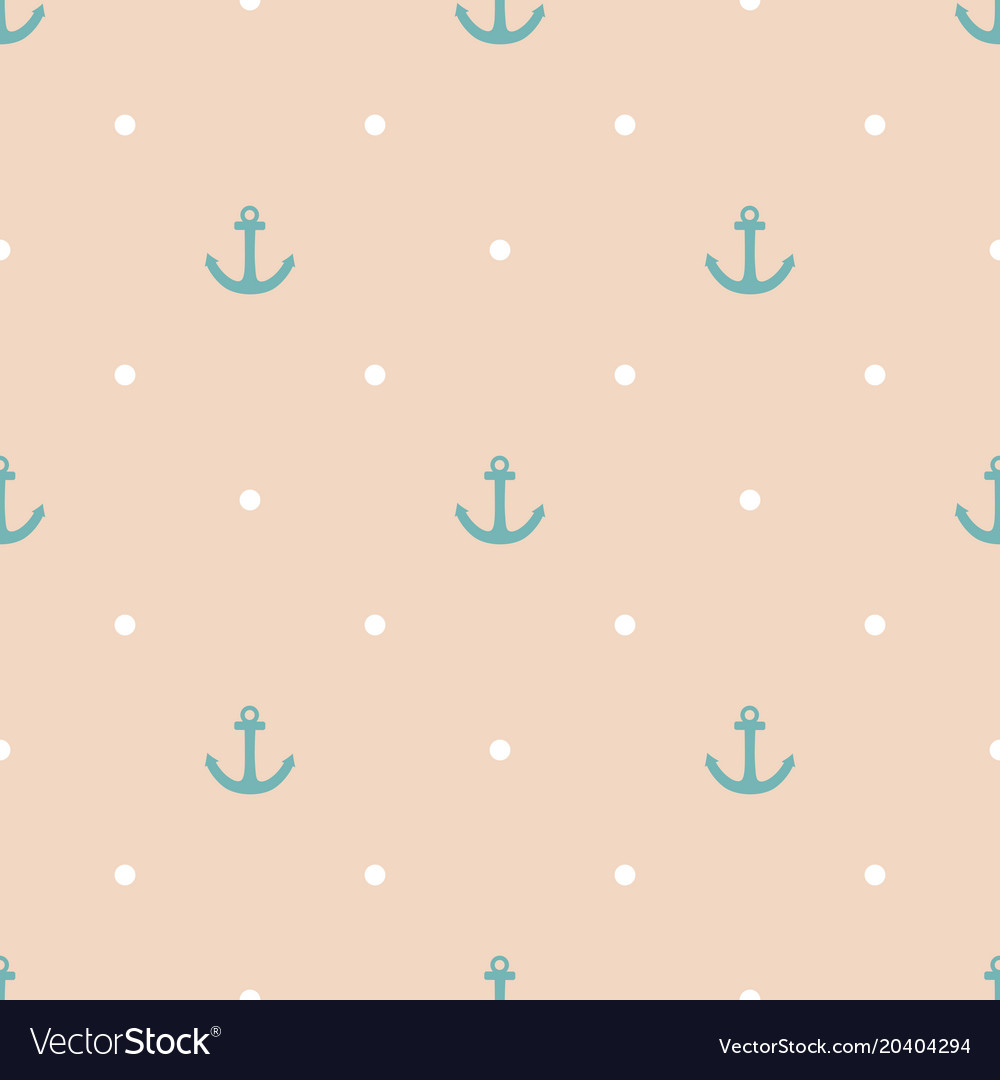 Tile sailor pattern with blue anchor and dots