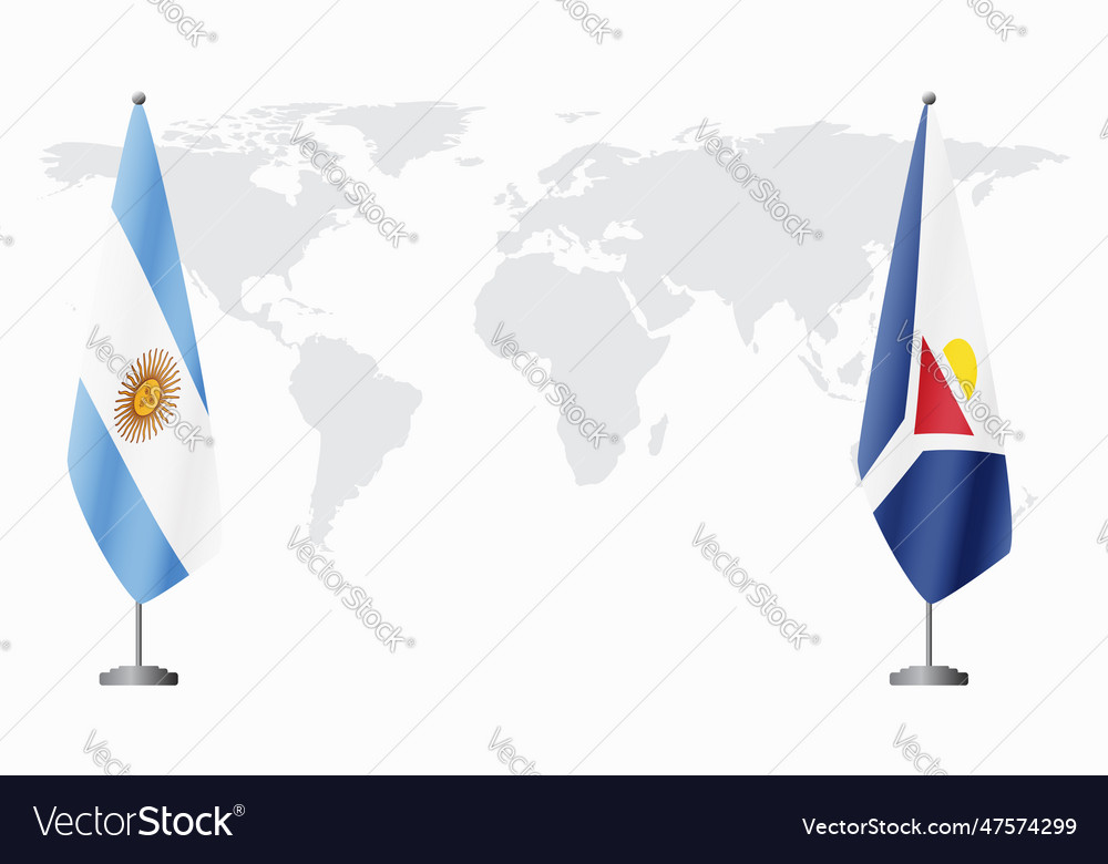 Argentina and saint martin flags for official