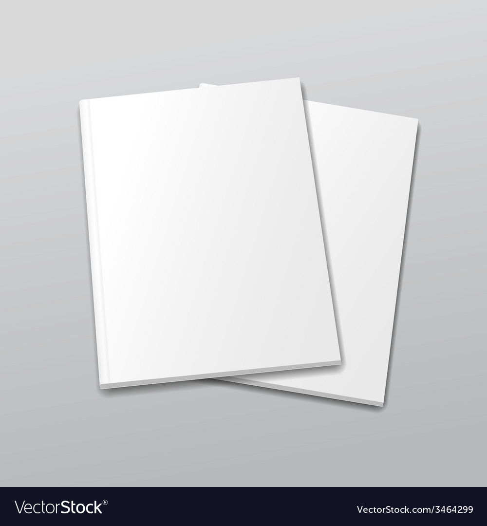 Blank empty magazine or book template on a gray Vector Image