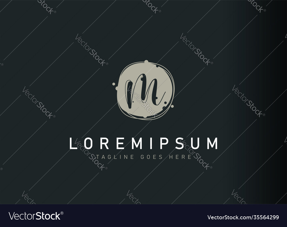 Bubble m letter logo design abstract