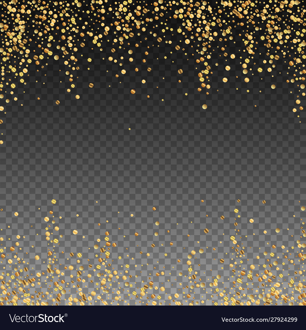 Gold confetti luxury sparkling scattered Vector Image