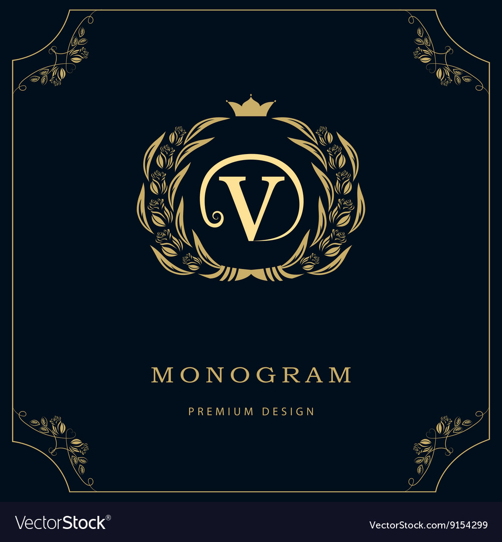 Monogram design elements graceful template