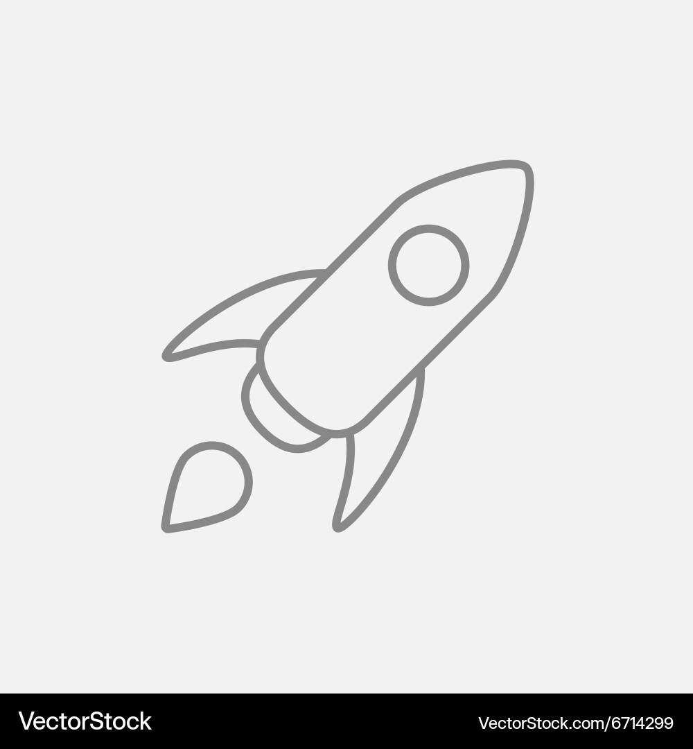 Rocket line icon Royalty Free Vector Image - VectorStock