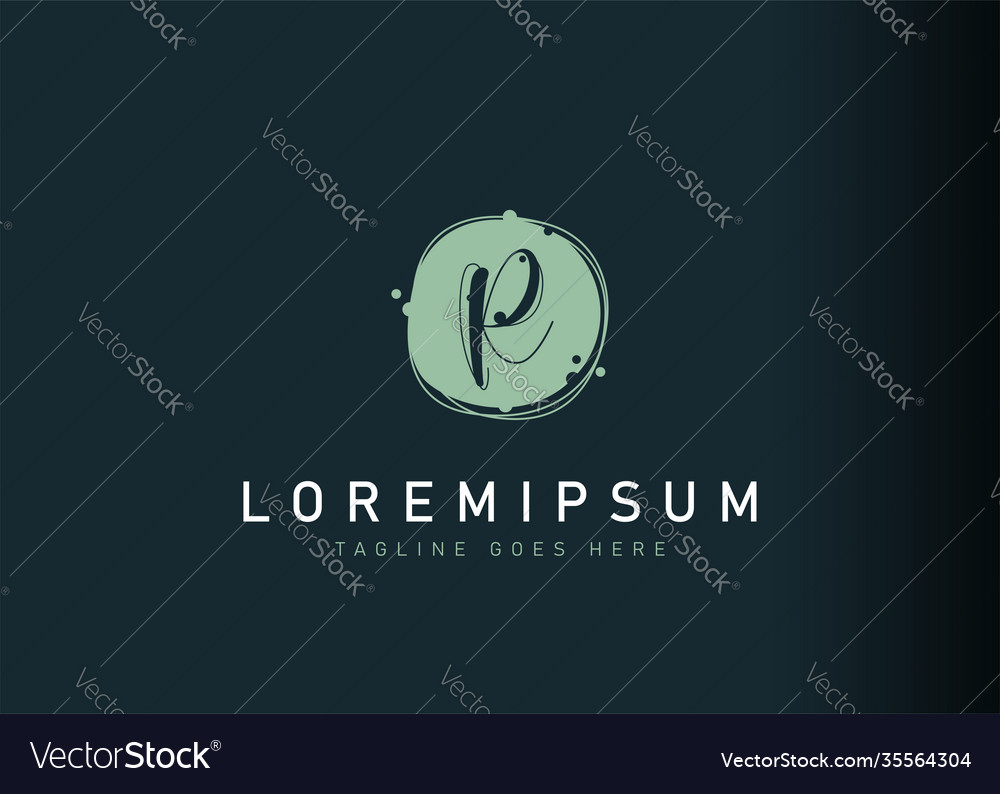 Bubble r letter logo design abstract