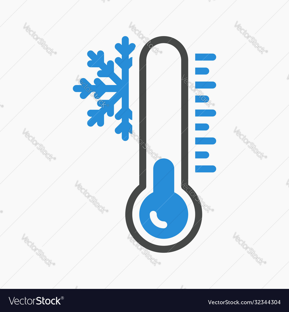 Cold temperature icon for any purposes Royalty Free Vector