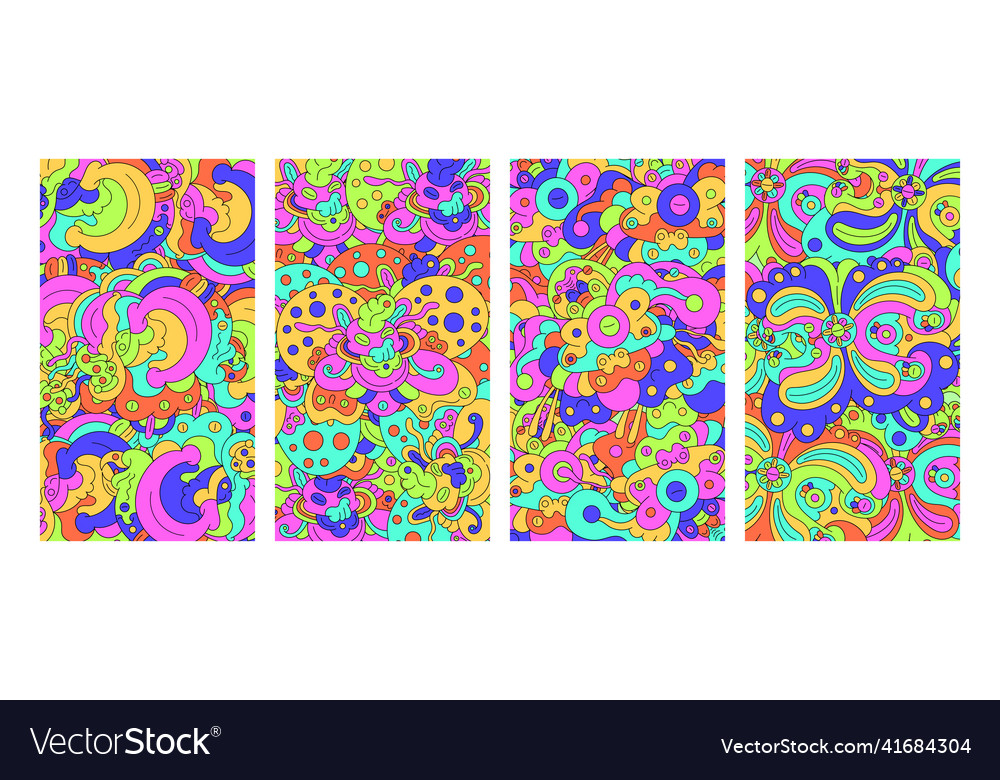 Colorful abstract doodle background