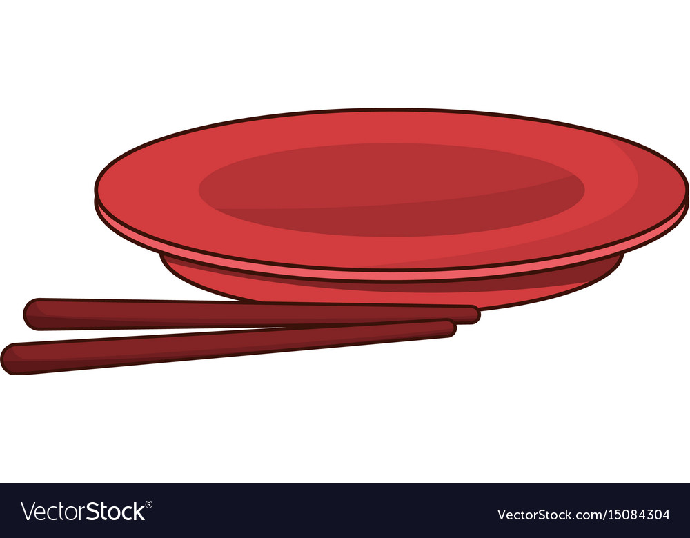 Drawn plate and chopsticks food chinese