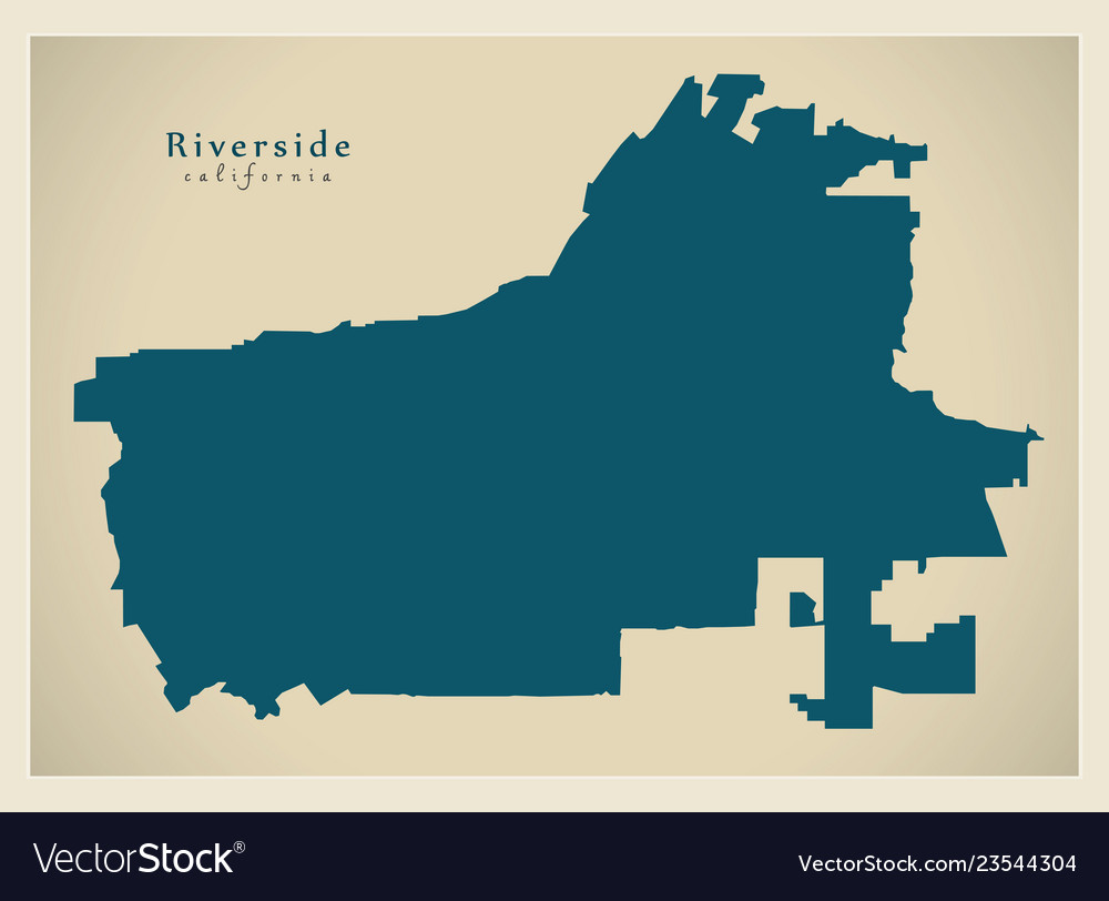 Modern city map - riverside california Royalty Free Vector