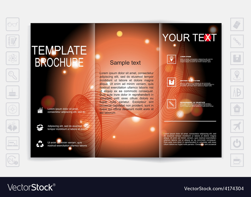 tri fold brochure mock up design background with tri fold background