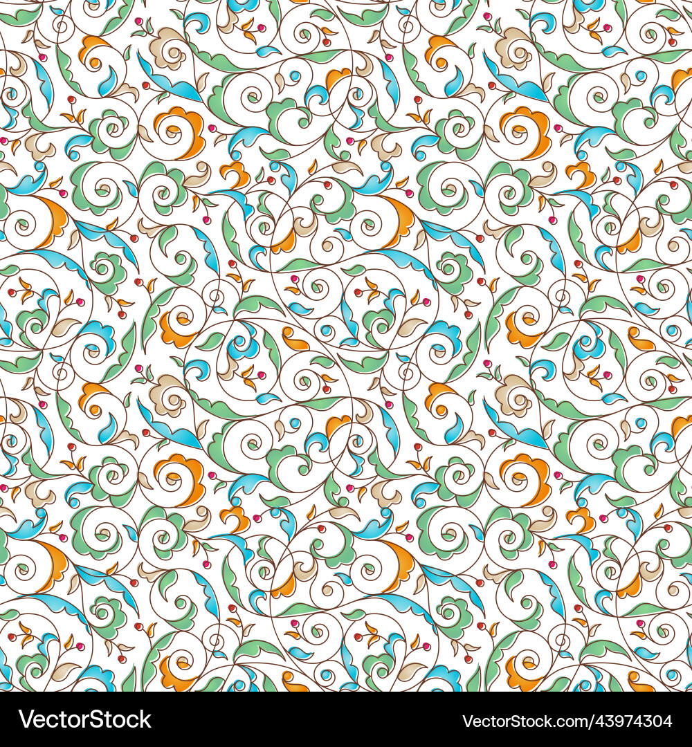 Vintage seamless pattern in eastern style Vector Image