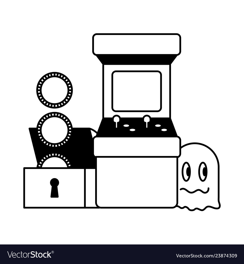 Arcade chest coins ghost video game