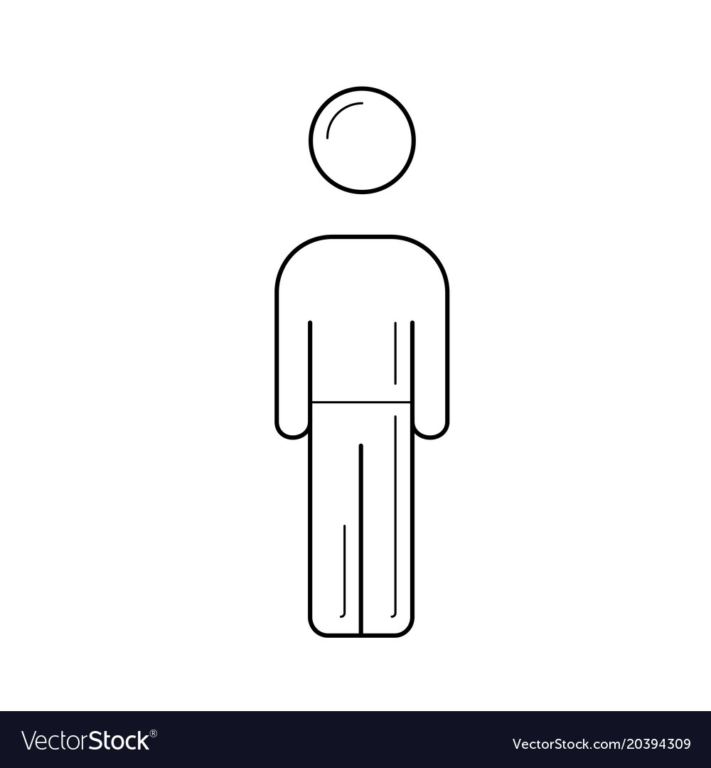 Figure of a person line icon