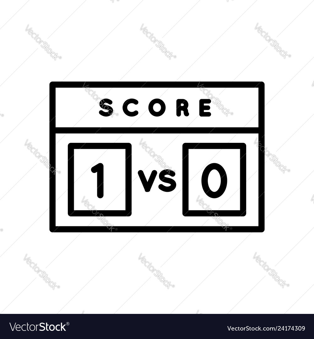 Fußball Score Board Ikone einfache Umriss Stil