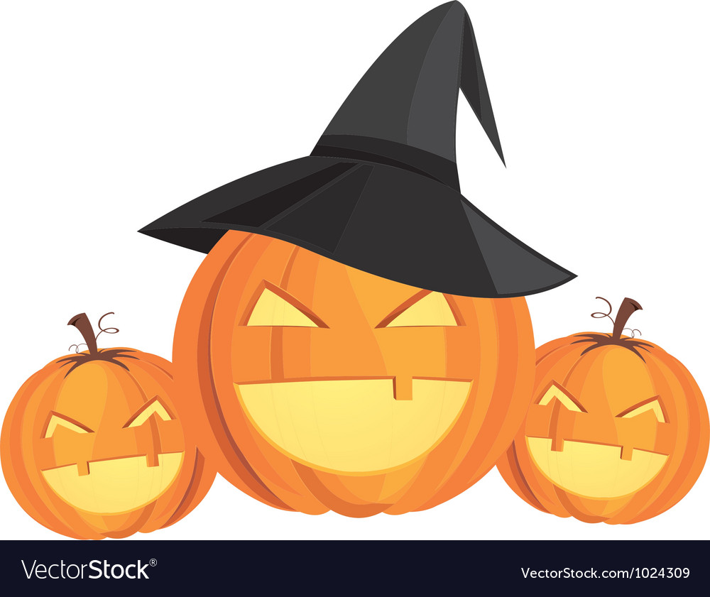 Halloween pumpkins Royalty Free Vector Image - VectorStock