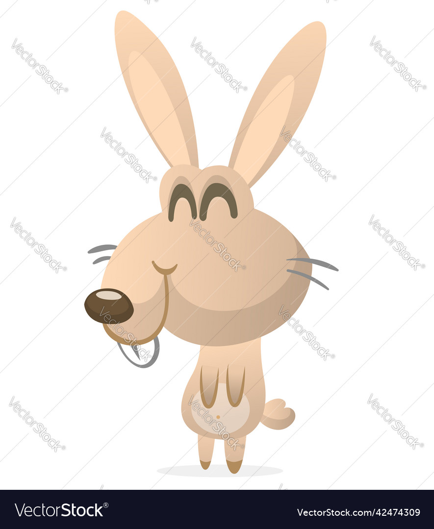 Happy cute bunny cartoon easter rabbit