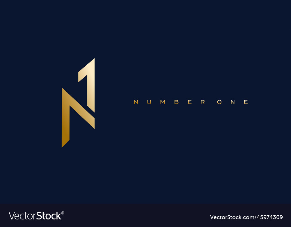 Modern and professional number one logo design Vector Image