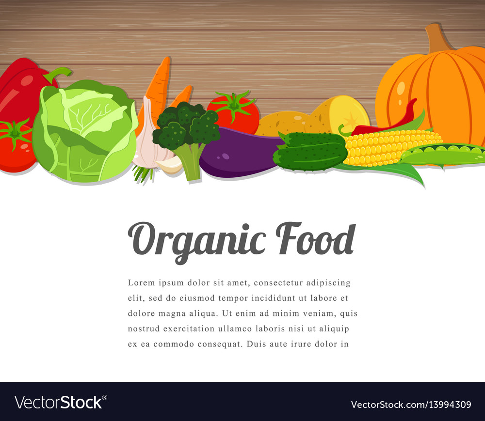 Organic food card design background