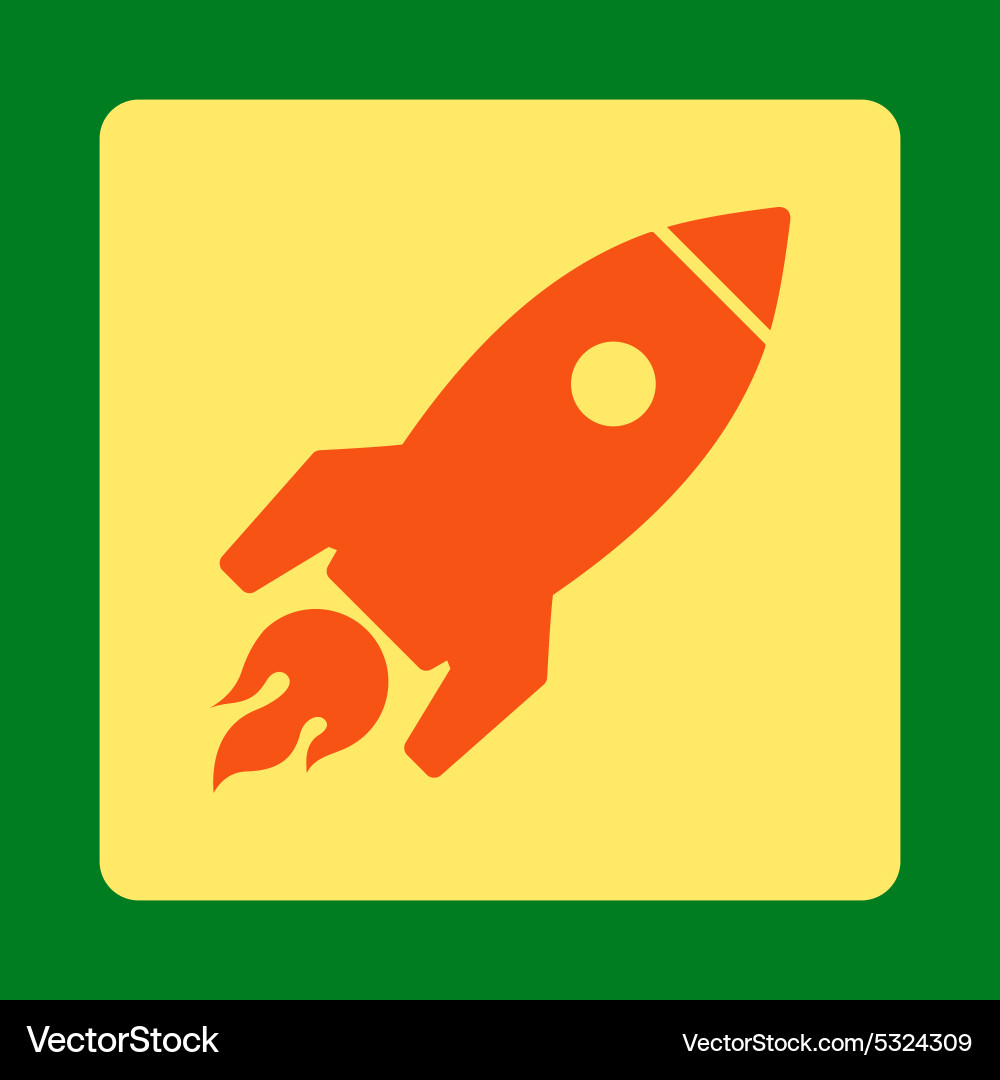 Rocket launch icon from commerce buttons overcolor