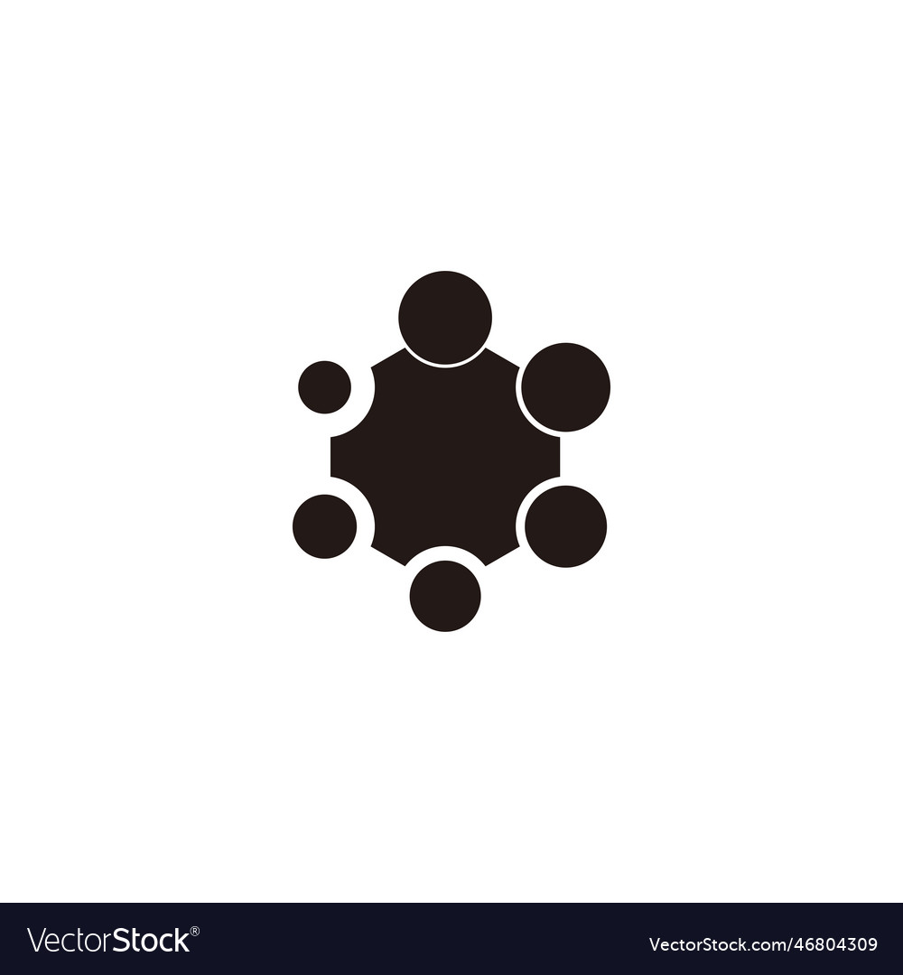 Tool molecules geometric symbol simple logo