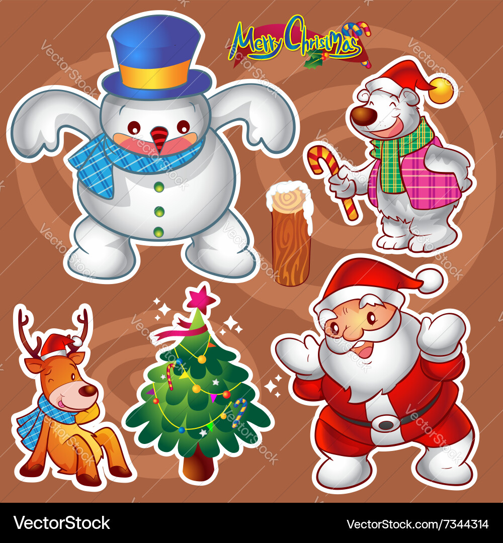 Christmas elements Royalty Free Vector Image - VectorStock