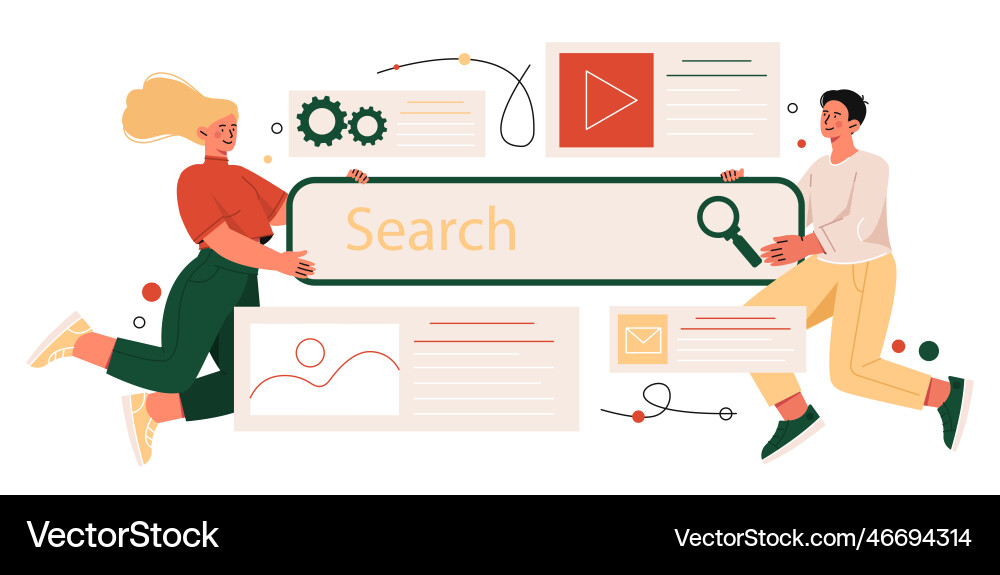 People search information Royalty Free Vector Image