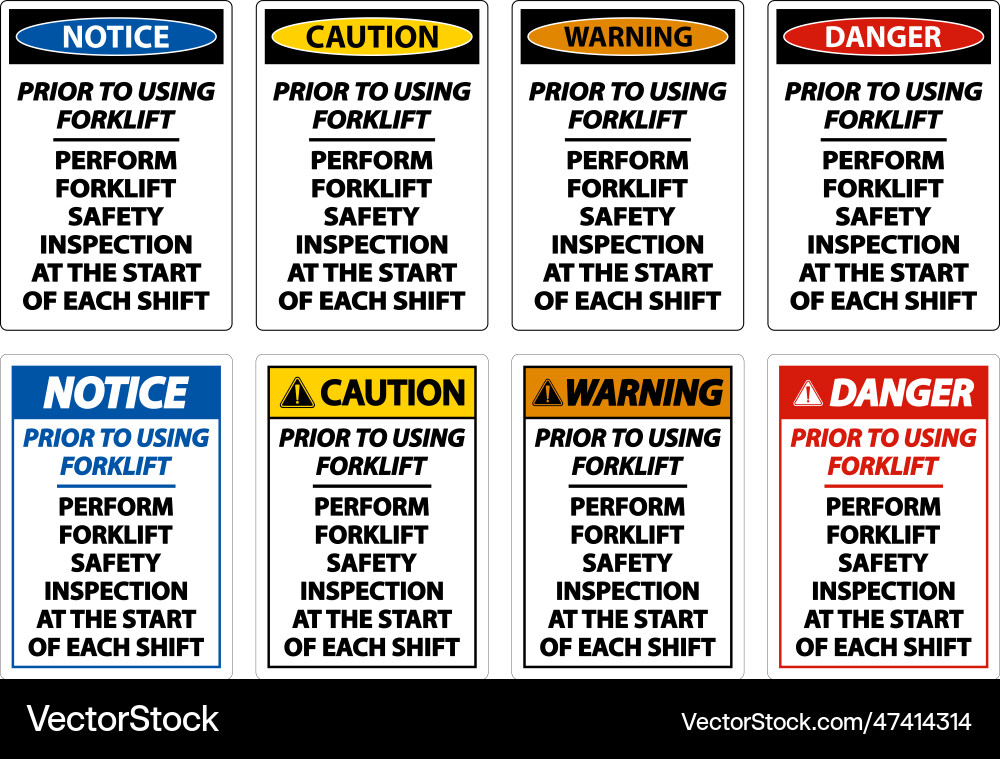 Perform safety inspection sign on white background