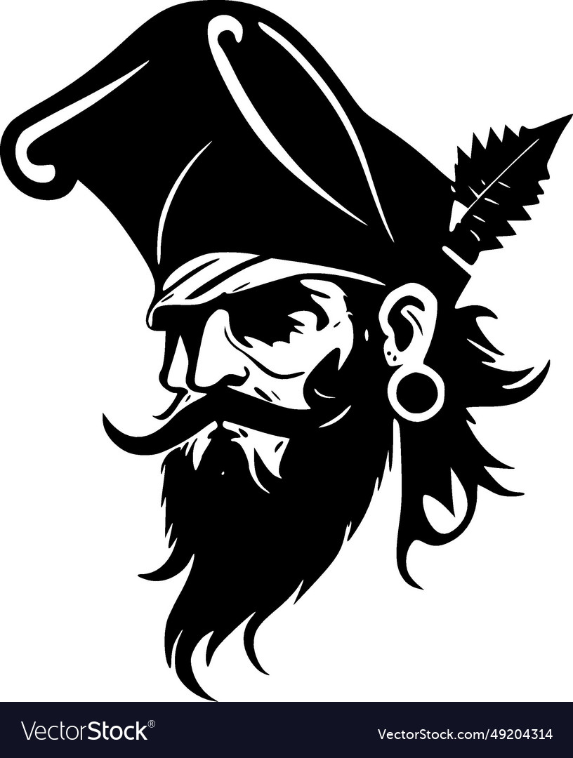 Pirate - minimalist and simple silhouette Vector Image