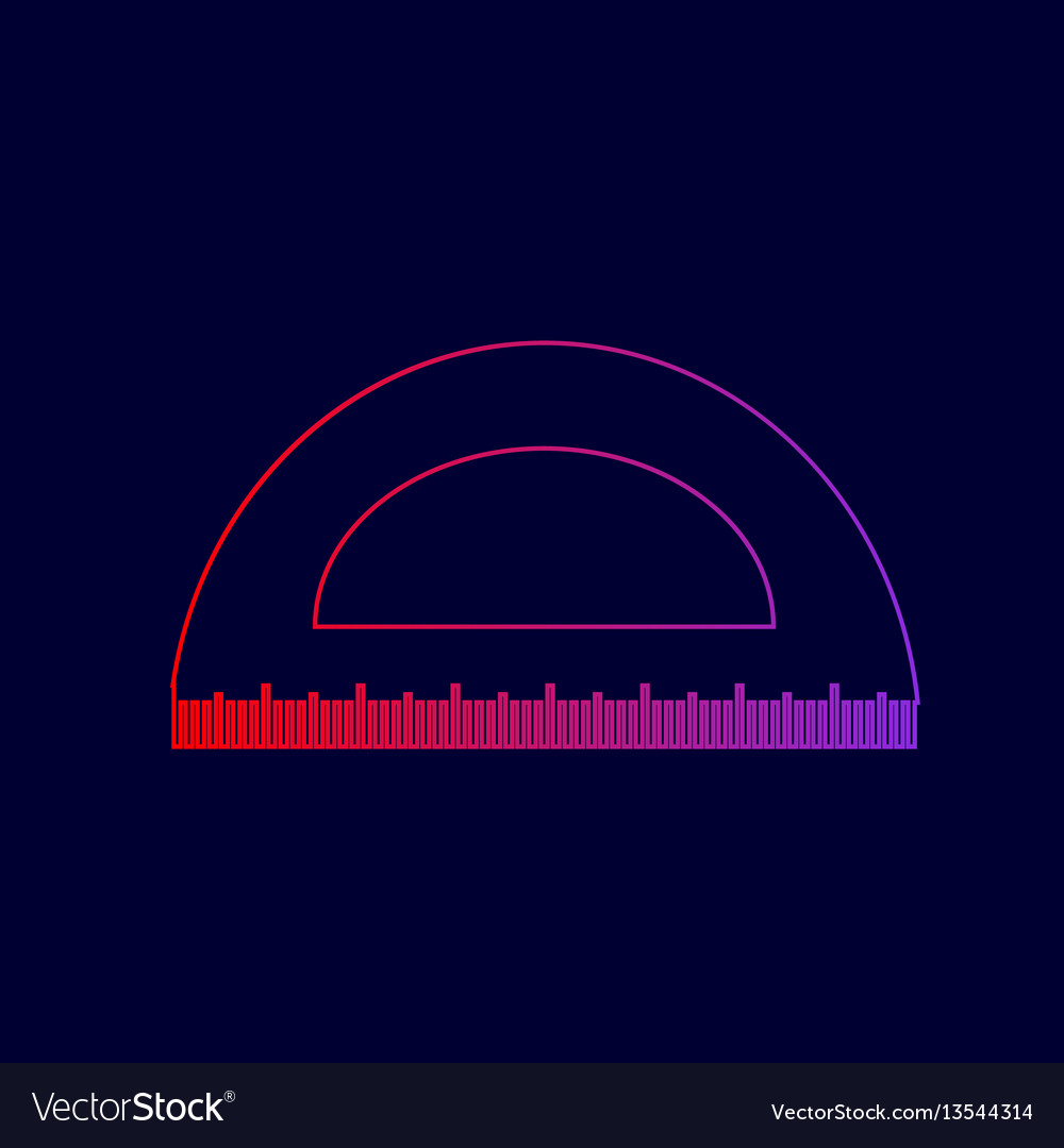 Ruler sign line icon