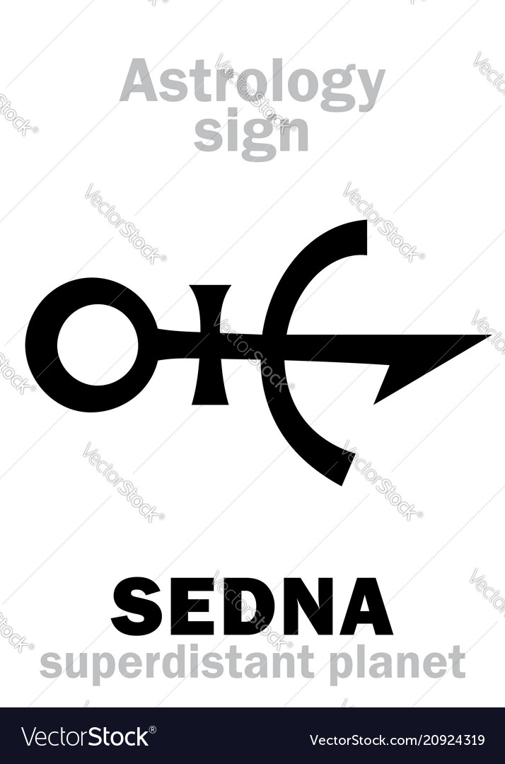 Astrology planet sedna Royalty Free Vector Image