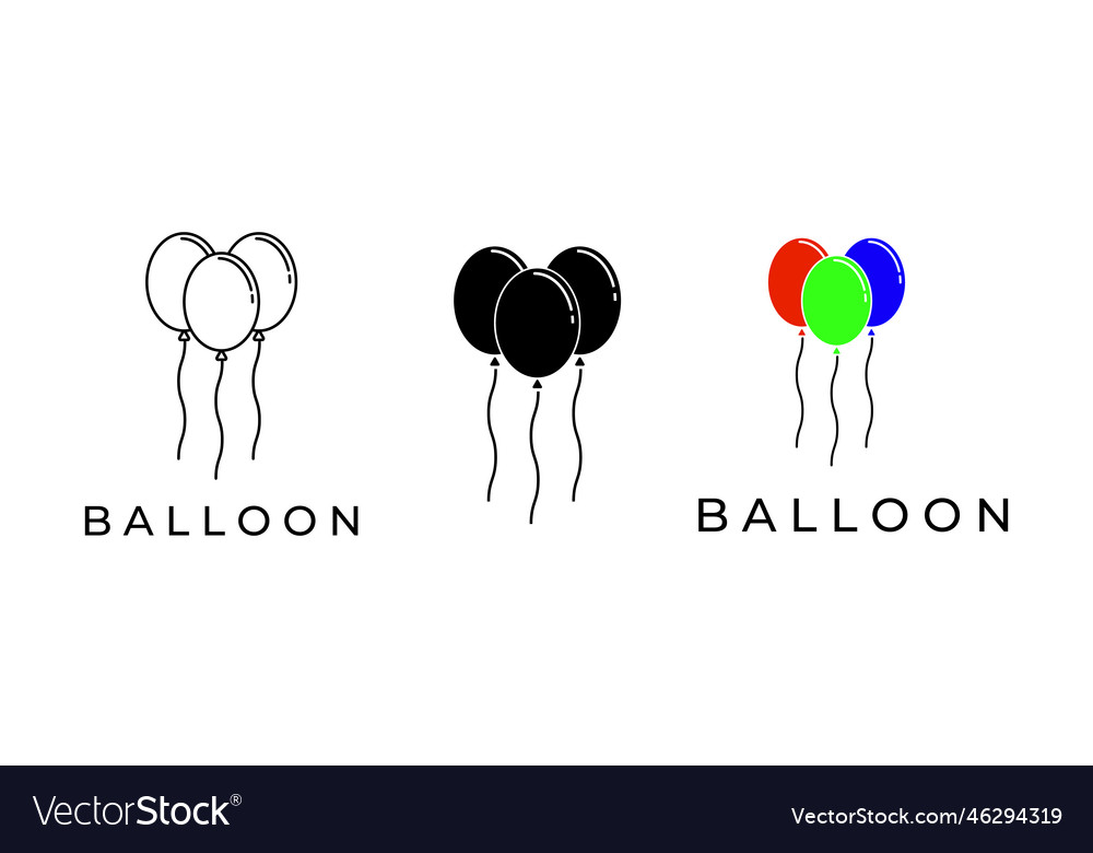 Balloons logo icon design Royalty Free Vector Image