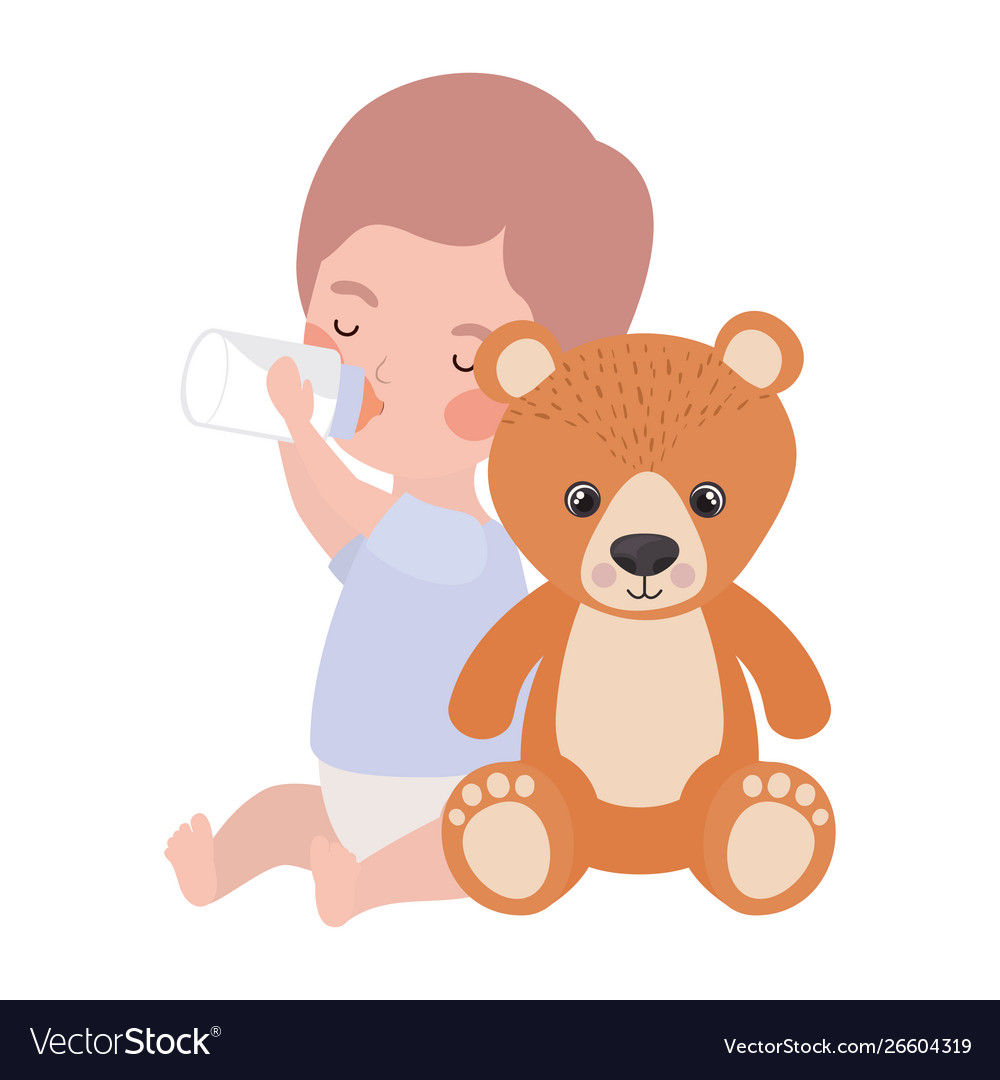 Isolated baby boy design