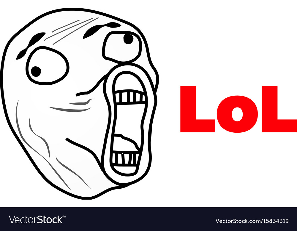 lol meme face vector Stock Vector