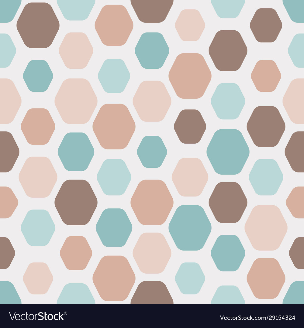 A seamless pattern hexagons different size Vector Image