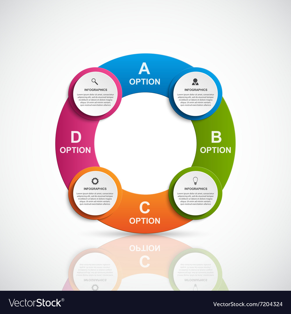 Abstract 3d business options infographics template