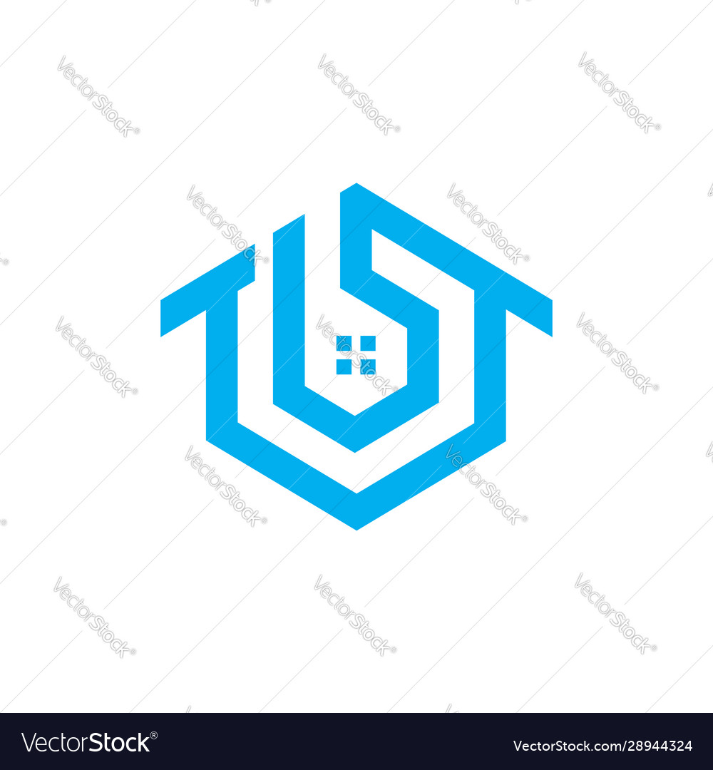 B Real Estate Logo Design B Letter Icon Design Vector Image