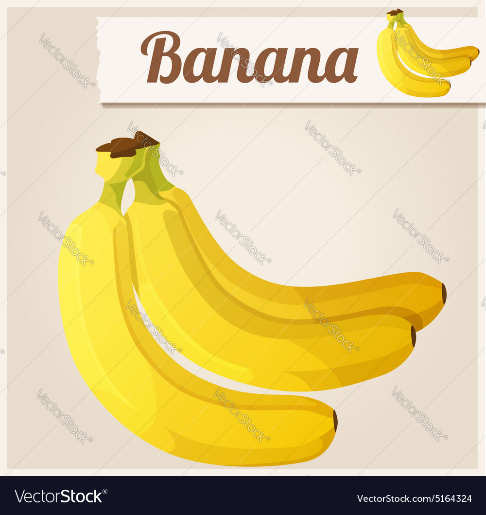 Banana detailed icon Royalty Free Vector Image