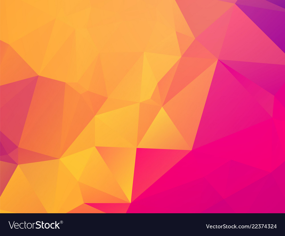 Colorful geometric pink orange background Vector Image