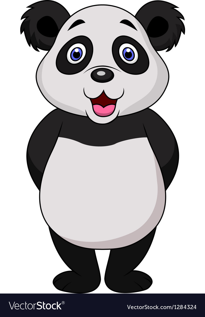 Cute panda cartoon Royalty Free Vector Image - VectorStock