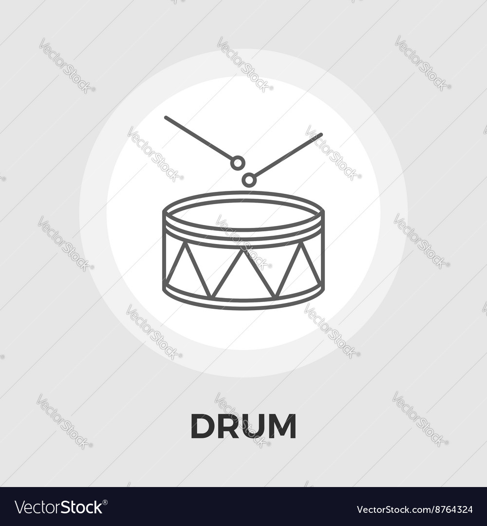 Drum flat icon