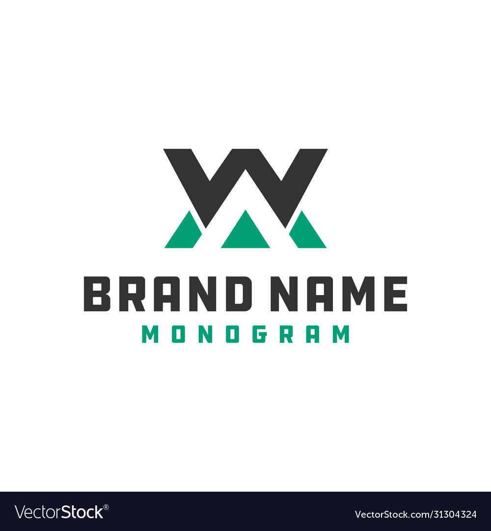 Monogram logo design letter wa