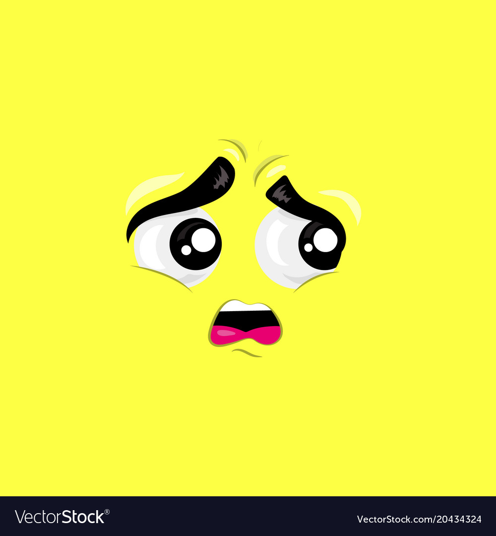 Scared face image Royalty Free Stock SVG Vector