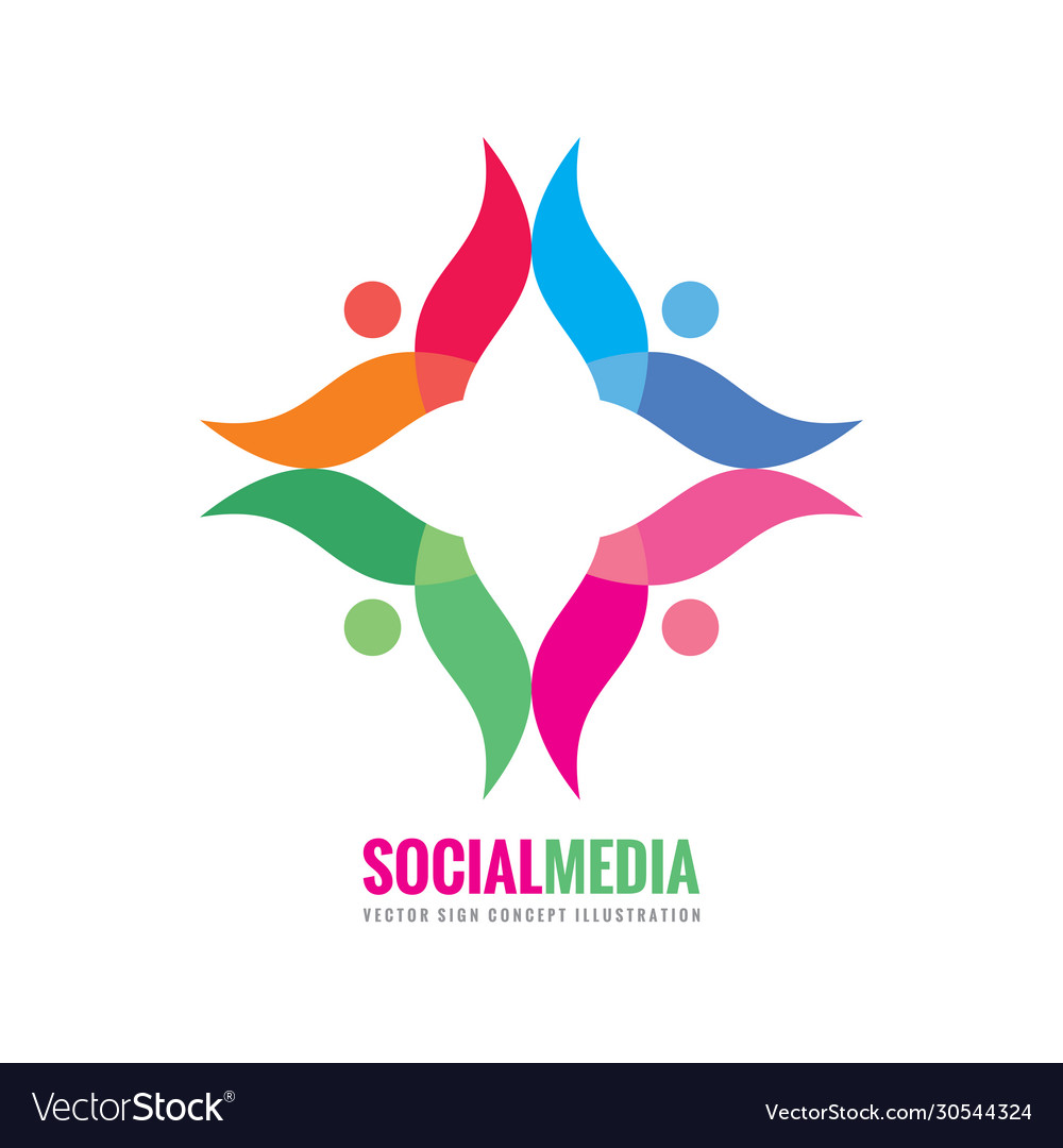 Social Media Logo Template Concept Royalty Free Vector 6760