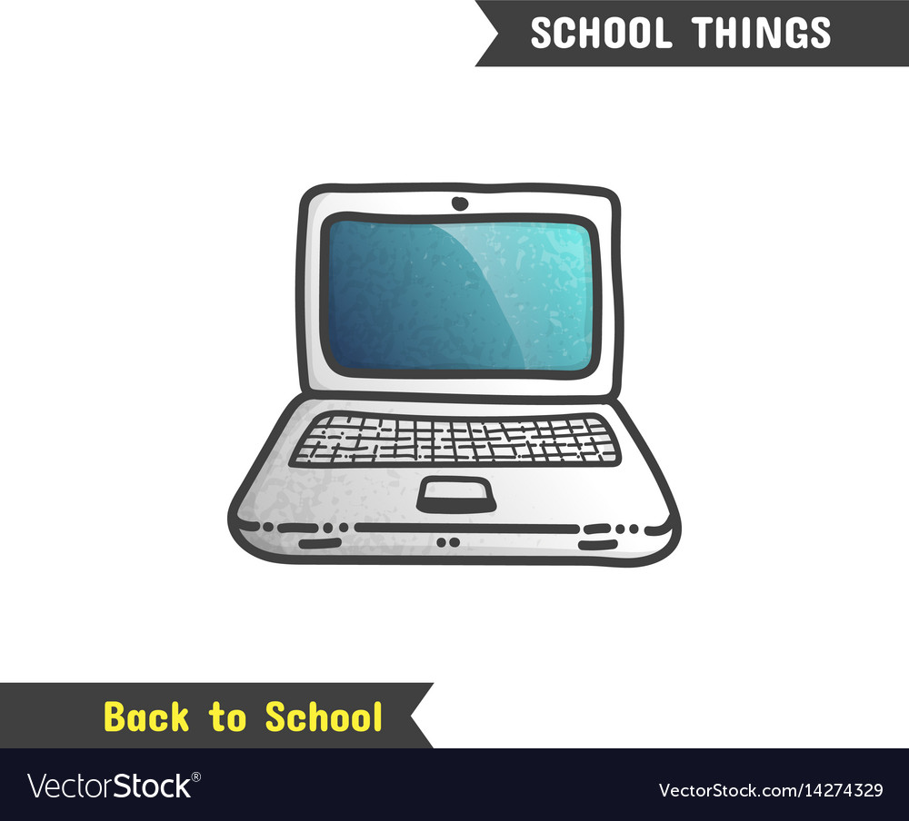 Back to school supplies hand drawn icon