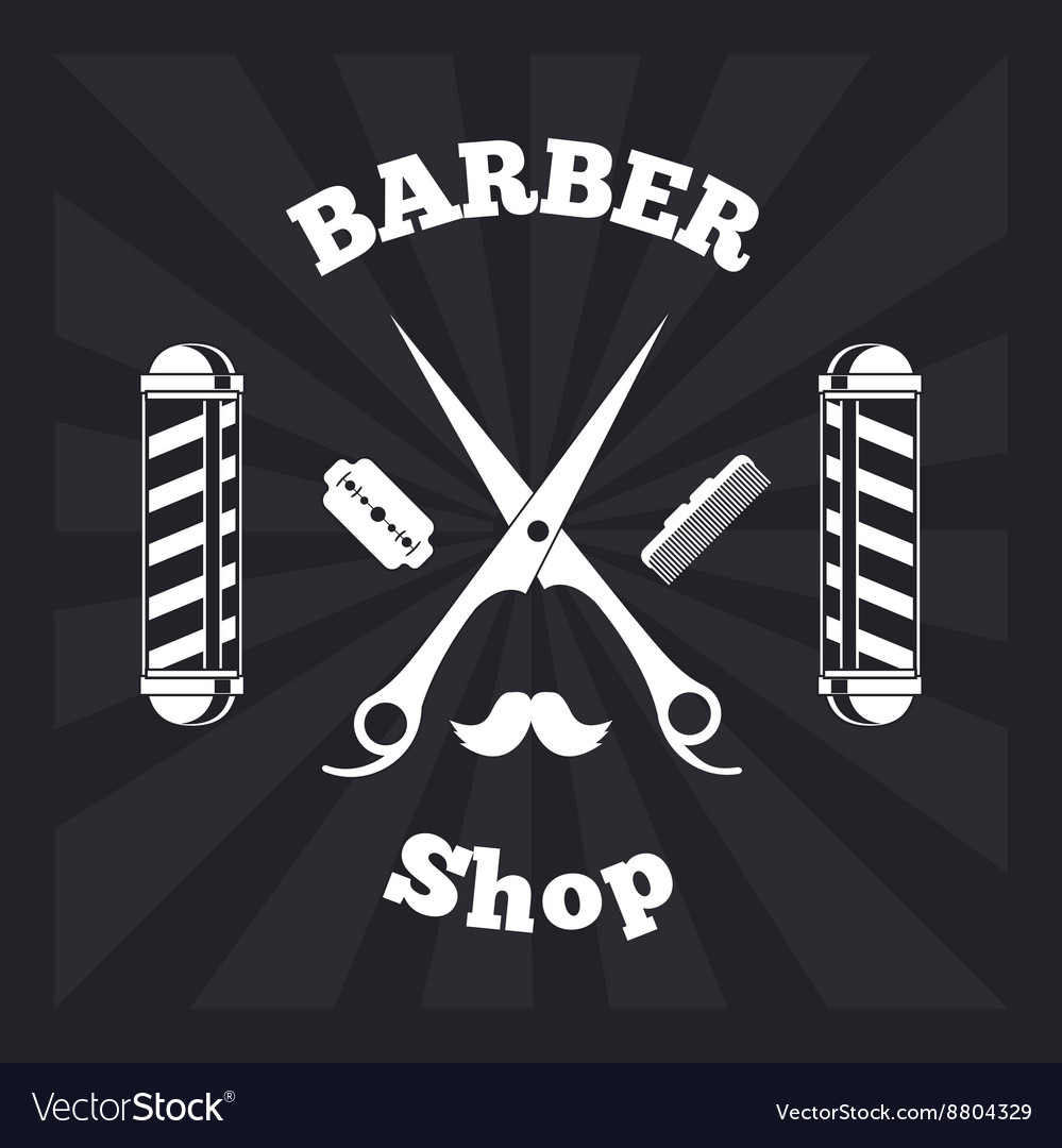 Barber shop design hair salon stylist icon Vector Image