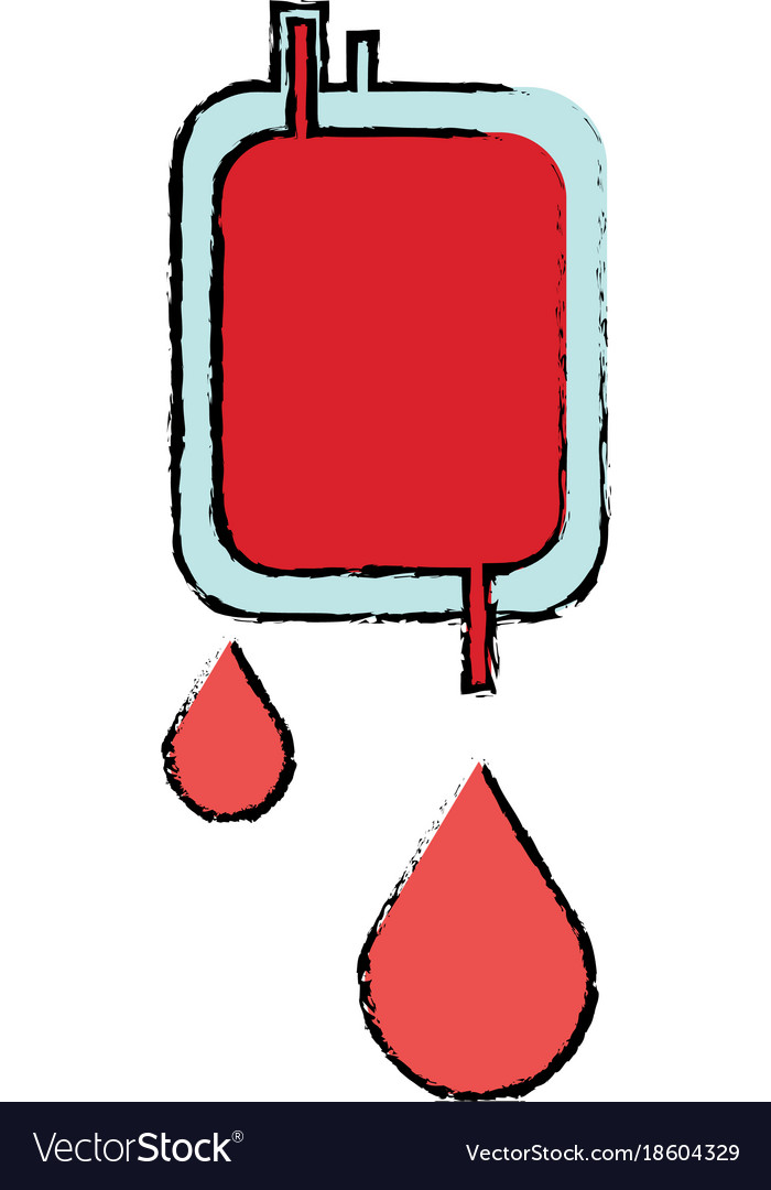 Blood bag isolated icon